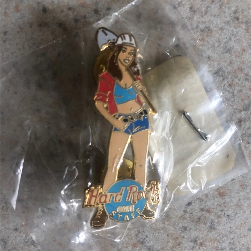 Rare Hard Rock Sexy Construction Pin